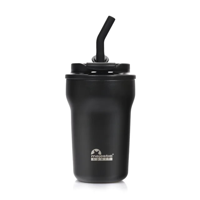 Kubek Termiczny Ze Słomką Majestic Sport Hoody 420 ml Czarny