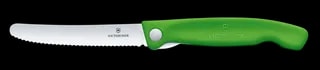 Nóż Victorinox Piknikowy Swiss Classic Zielony Składany 6.7836.F4B Ostrze Ząbkowane 11 cm
