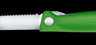 Nóż Victorinox Piknikowy Swiss Classic Zielony Składany 6.7836.F4B Ostrze Ząbkowane 11 cm