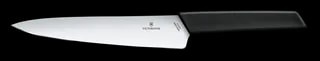 Victorinox Nóż do Porcjowania Swiss Modern Ostrze Gładkie 19 cm Czarny 6.9013.19B