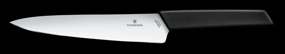 Victorinox Nóż do Porcjowania Swiss Modern Ostrze Gładkie 19 cm Czarny 6.9013.19B
