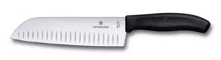 Nóż Victorinox Santoku Czarny 6.8523.17B Ostrze Ryflowane 17 cm