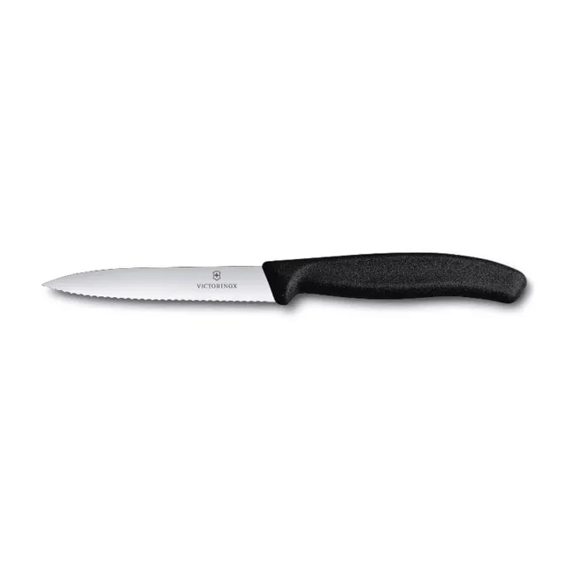 Nóż Victorinox Swiss Classic Czarny 6.7733 Ostrze Ząbkowane 10 cm