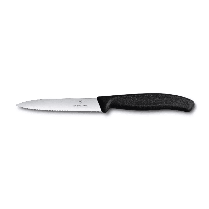 Nóż Victorinox Swiss Classic Czarny 6.7733 Ostrze Ząbkowane 10 cm