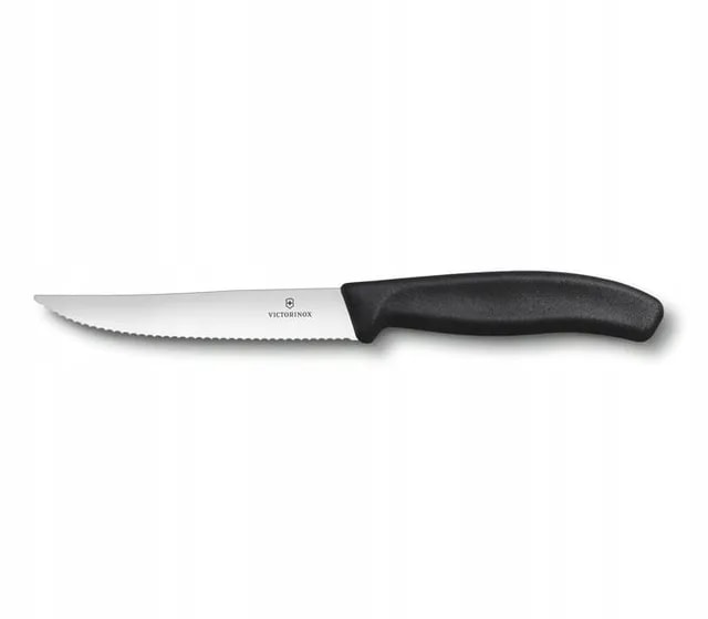 Nóż Victorinox Swiss Classic Czarny 6.7933.12 Ostrze Ząbkowane 12 cm
