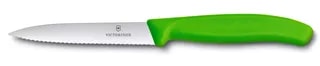 Nóż Victorinox Swiss Classic Zielony 6.7736.L4 Ostrze Ząbkowane 10 cm