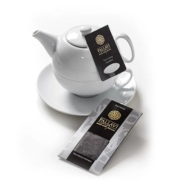 PALLAVI Earl Grey na dzbanek - herbata czarna w podłużnych saszetkach - 25 torebek 4g