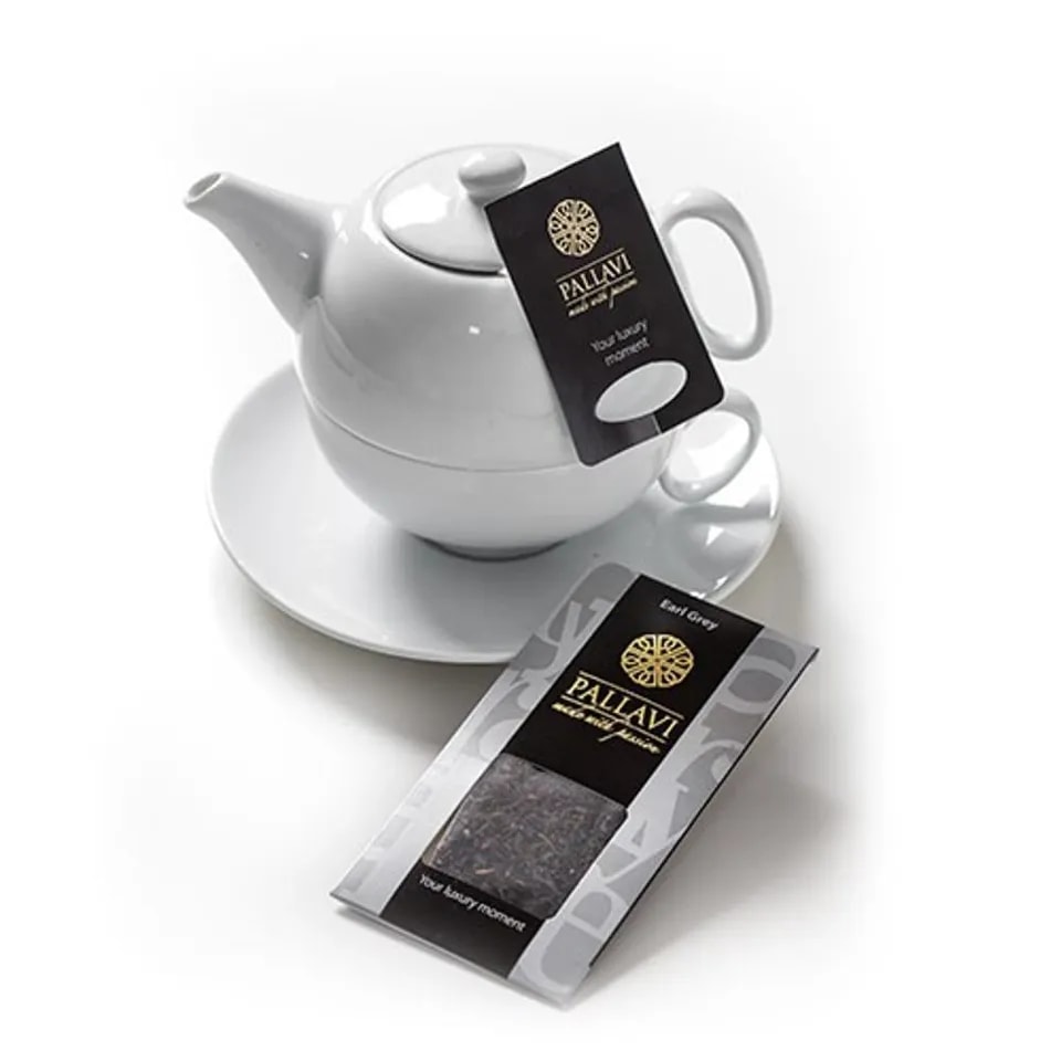 PALLAVI Earl Grey na dzbanek - herbata czarna w podłużnych saszetkach - 25 torebek 4g