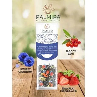 Herbata czarno zielona z owocami Palmira Champagne Splashes 15 saszetek