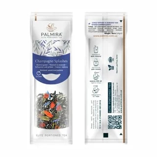 Herbata czarna i zielona z owocami Palmira Champagne Splashes 10 szt