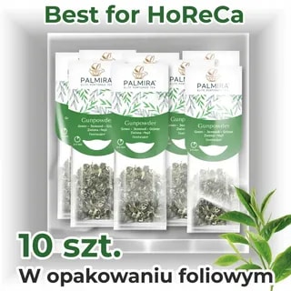 Herbata zielona liściasta w saszetkach Palmira Gunpowder 10 saszetek