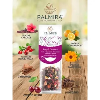 Herbata owocowa aromatyczna Palmira Royal Dessert 15 saszetek