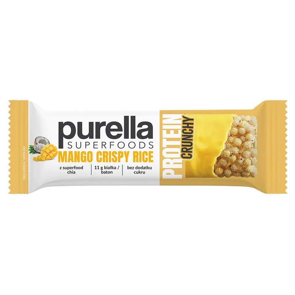 Purella Superfoods Protein Baton Proteinowy Mango Crispy Rice 45g