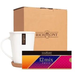 Herbata Richmont Mix Fruit 12 szt porcelanowy zestaw do celebracji herbaty