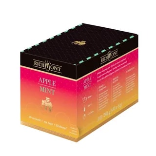 Herbatka Richmont Apple Mint 40 szt porcelanowy zestaw do herbaty
