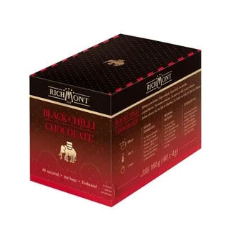 Herbata Richmont Black Chilli Chocolate 40szt porcelanowy zestaw do herbaty