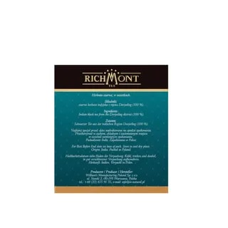 Herbata Richmont Darjeeling SFTGFOP1 40 szt porcelanowy zestaw do herbaty