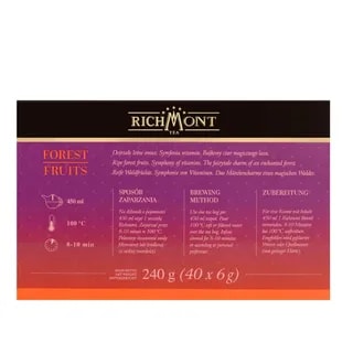 Herbatka Richmont Forest Fruits 40 szt zestaw do celebracji herbaty