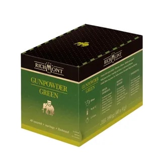 Herbata Richmont Gunpowder Green 40 szt porcelanowy zestaw do herbaty