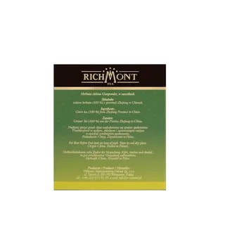 Herbata Richmont Gunpowder Green 40 szt porcelanowy zestaw do herbaty