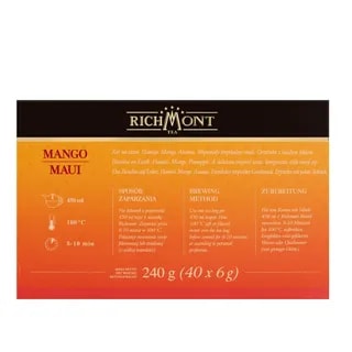 Herbatka Richmont Mango Maui 40szt porcelanowy zestaw do celebracji herbaty