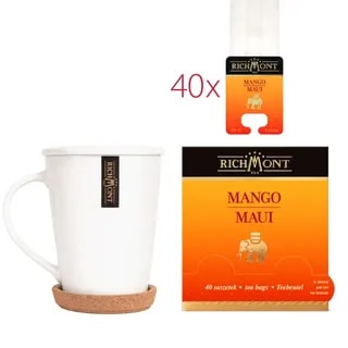 Herbatka Richmont Mango Maui 40szt porcelanowy zestaw do celebracji herbaty