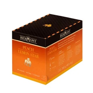 Herbatka Richmont Peach Lemon Star 40 szt porcelanowy zestaw do herbaty