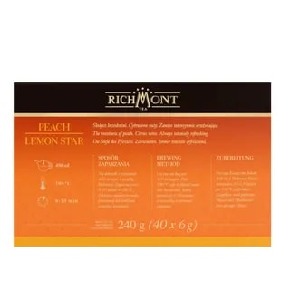 Herbatka Richmont Peach Lemon Star 40 szt porcelanowy zestaw do herbaty