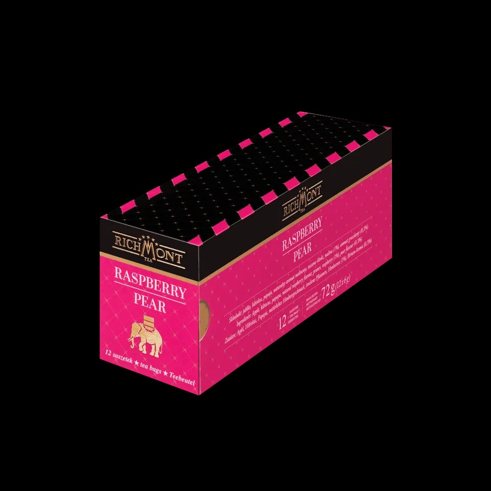 Richmont Raspberry Pear 12 Saszetek + Szklanka Hot Winter