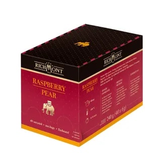 Herbatka Richmont Raspberry Pear 40 szt porcelanowy zestaw do herbaty