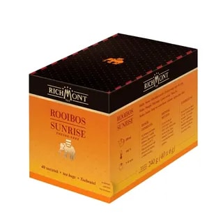 Herbatka Richmont Rooibos Sunrise 40 szt porcelanowy zestaw do herbaty