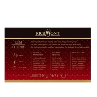 Richmont - Herbata Owocowo Ziołowa Rum Cherry - 40 Saszetek