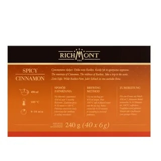 Herbatka Richmont Spicy Cinnamon 40 szt porcelanowy zestaw do herbaty