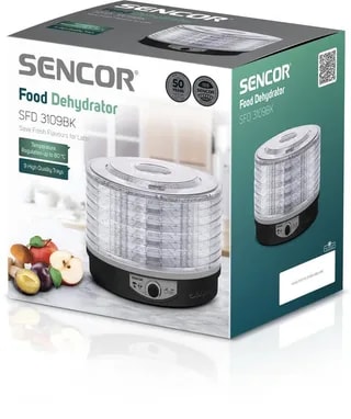 SENCOR - Suszarka do Żywności 9 TAC SFD 3109BK - 250W