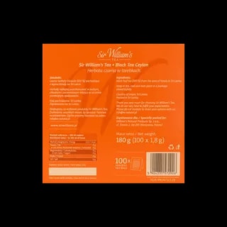 Sir William's Tea Ceylon 100 Torebek