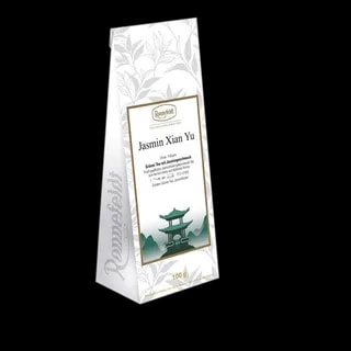 Opakowanie herbaty zielonej Ronnefeldt Jasmin Xian Yu, 100g. Herbata o delikatnym jaśminowym smaku, pochodzi z Chin. Idealna do relaksującego naparu.