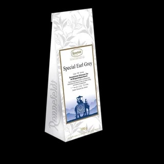 Opakowanie herbaty czarnej Ronnefeldt Special Earl Grey o aromacie bergamotki, 100g. Wyrafinowany smak herbaty liściastej, idealny na wyjątkowe okazje.