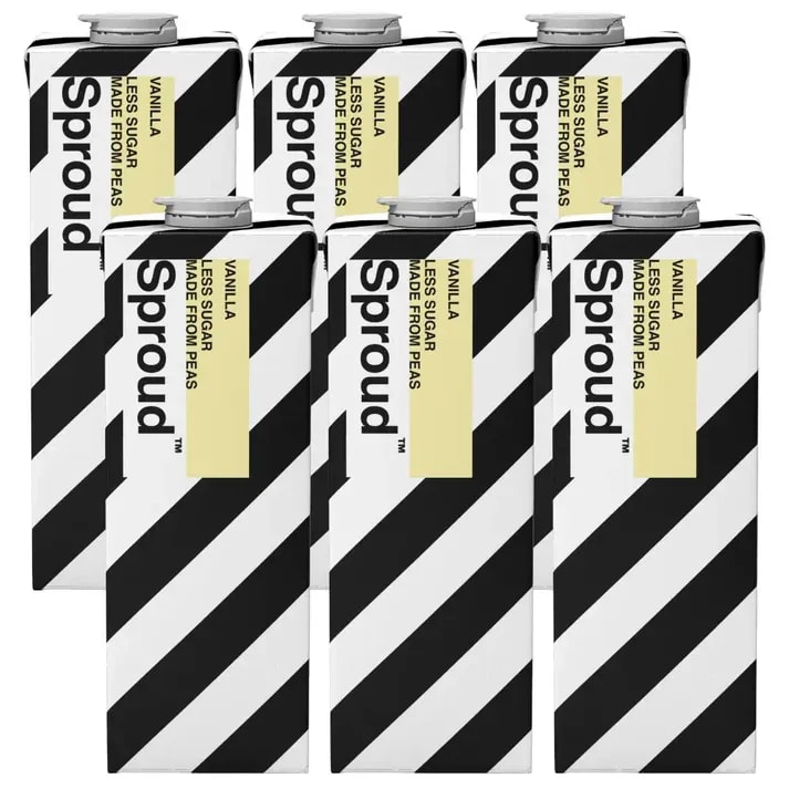 Sproud - Napój Roślinny Vanilla z Żółtego Grochu - 6 x 1L