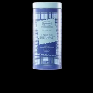Herbata czarna Ronnefeldt Tea Couture English Breakfast w eleganckiej niebieskiej puszce o pojemności 100 g. Wyrazisty smak idealny do śniadania.