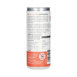 Teapigs Peach and Mango Kombucha - Brzoskwinia i mango - Napój 250ml