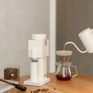 Timemore Bricks 01S Młynek Elektryczny do Kawy Biały Żarna S2C 150 Ustawień Espresso Przelew