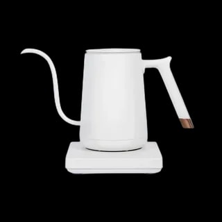 Elegancki czajnik elektryczny Timemore Fish Smart w kolorze białym o pojemności 600 ml, idealny do precyzyjnego zaparzania kawy lub herbaty. Nowoczesny design z charakterystyczną wylewką typu "gooseneck" umożliwiającą dokładną kontrolę nalewania. Doskonały wybór dla baristów i miłośników alternatywnych metod parzenia.