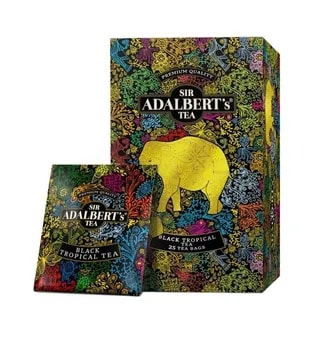 ADALBERT'S BLACK TROPICAL TEA - SASZETKI 25X2G KARTONIK