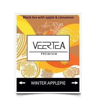 VEERTEA Winter Applepie - Herbata Czarna z Jabłkiem i Cynamonem - 100 Kopert