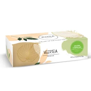 VEERTEA Sensational Green Tea & Fruits- zielona herbata z owocami w saszetkach / kopertkach - 100 torebek