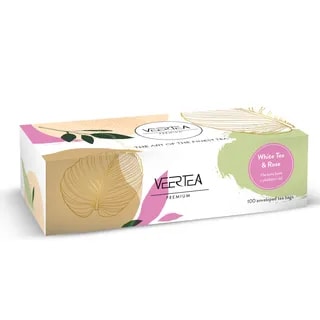 VEERTEA White Tea & Rose - herbata biała z różą w saszekach / kopertkach - 100 torebek
