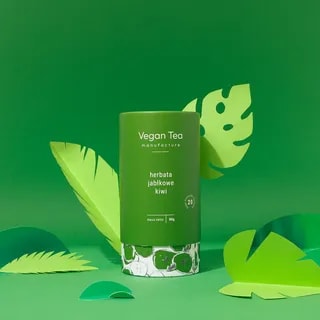 Vegan Tea - Jabłkowe Kiwi - Herbata Zielona 80g