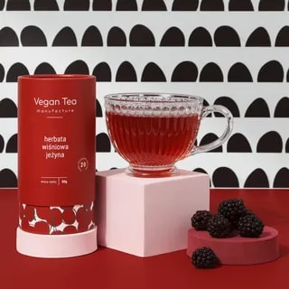 Vegan Tea - Wiśniowa Jeżyna - Herbata Czarna 80g