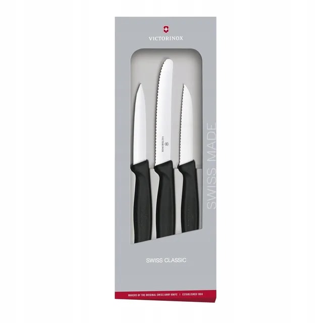 Victorinox Zestaw 3 Noży do Warzyw Swiss Classic Czarny 6.7113.3G