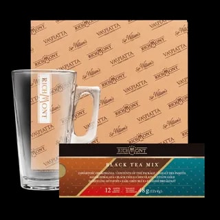 Richmont Black Tea Mix 12 Saszetek + Szklanka Hot Winter